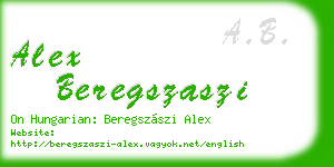 alex beregszaszi business card