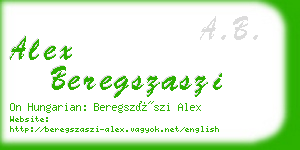 alex beregszaszi business card